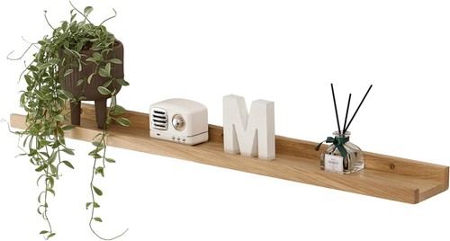 Solid oak floating shelf - floating,