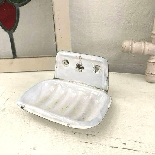 French antique enamel - enamel, soap