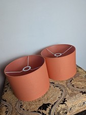 Set Of 2 Matching  Orange Bricks Ceiling Lampshades