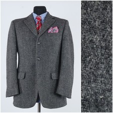 Mens Vintage Grey HARRIS TWEED