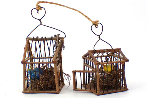 Pair antique primitive - pair,
