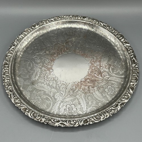 Small round vintage silver - small,