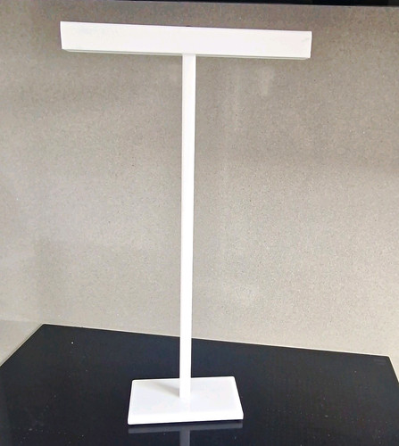White plastic bar jewellery - t-bar,