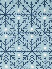 John Lewis Christmas PVC Tablecloth Fabric Snowflake Blue 3m
