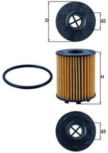 Oil filter mahle - fits, fiat