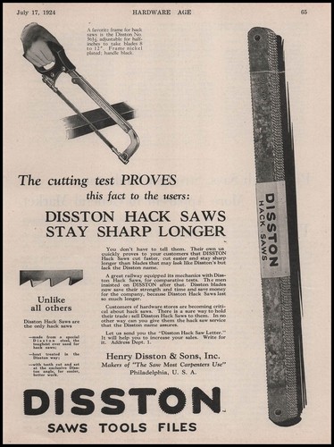 1924 henry disston - 1924,