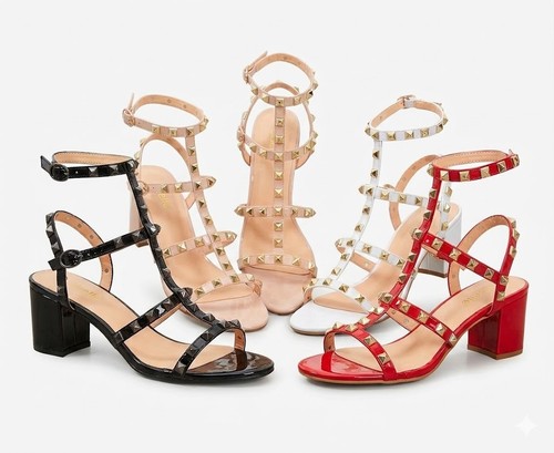 Womens studded block mid - womens,