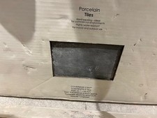 Black porcelain tiles - slate coloured - 2 boxes with 5 tiles in each