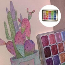 20 Colors Pearlescent Glitter Watercolor Paints