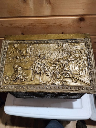 Vintage embossed fireplace log - embossed,
