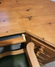 Solid Wood Corner Desk with Drawers & Cupboard for Home Office