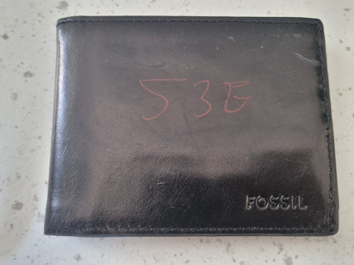 Fossil black leather - black,