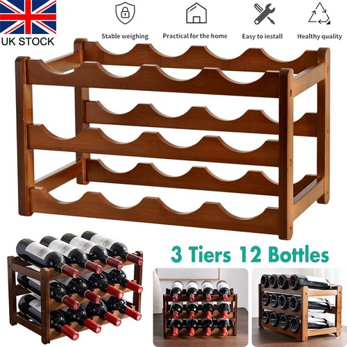 Tiers bottles wooden wine - 3,