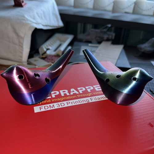 Multi coloured ocarina - , musical