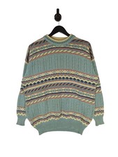 Men's The Sweater Shop Crazy Pattern Wool Jumper In Size XL