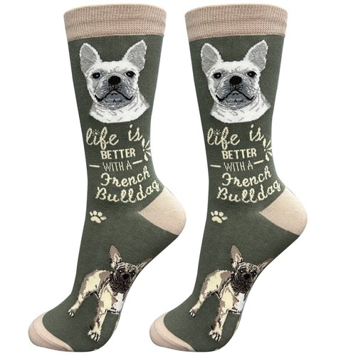 French bulldog frenchie socks - french,