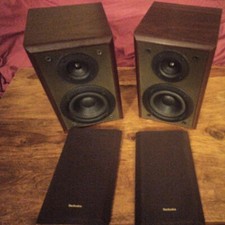 TECHNICS SB-HD51 6 OHM BOOKSHELF SPEAKERS 2 way system Look and sound great - UK