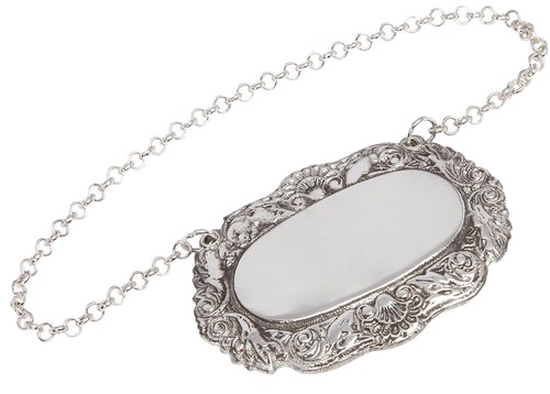 Pewter shell pattern decanter - shell,