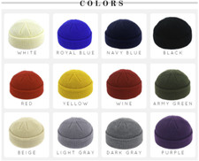 UK Trawler Beanie: Retro Vintage Knitted Fisherman's Hat for Winter Black