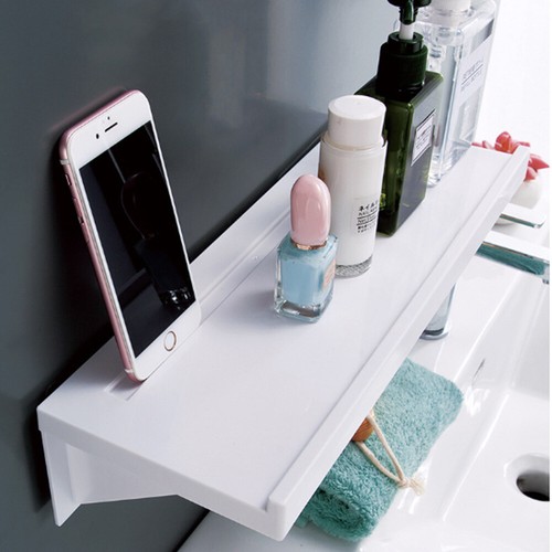 White plastic floating - floating, shelves