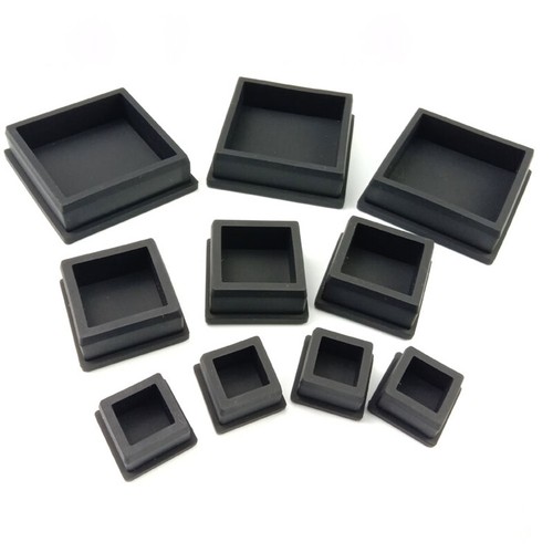 Square silicone rubber end - square,