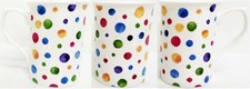 Polka dot painted effect mugs - polka,