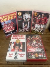 Official VHS Manchester United Season Review Bundle - 5 Tapes Premier League VCR