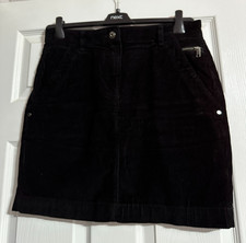 Next Black Cord Short Skirt Size 10 - Good Condition