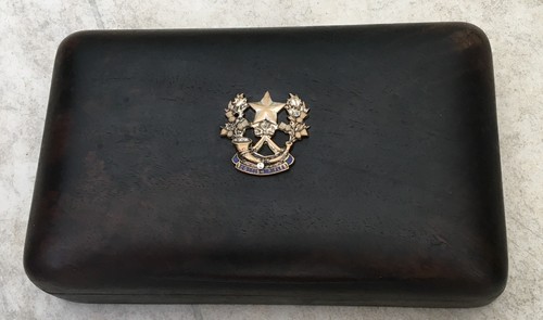 Dark wood cigarette box - dark,