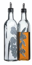 KitchenCraft World of Flavours Italian Set 2 Glass Oil and Vinegar Bottles