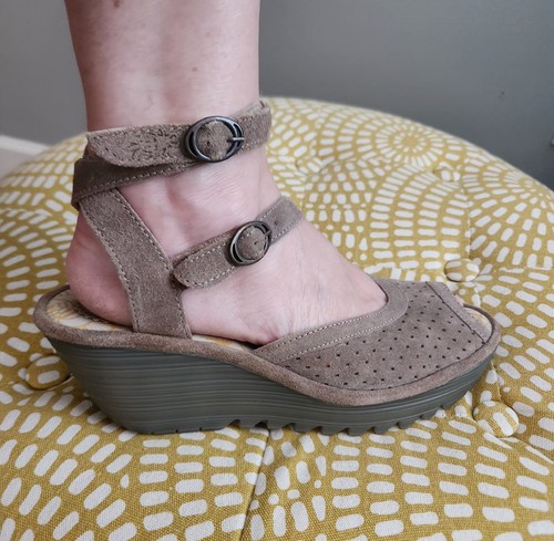 Fly london taupe suede - fly, strappy