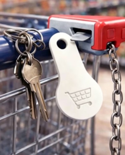 Shopping cart coin trolley key - cart,