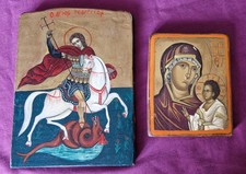 Byzantine style saint george - saint,