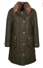 Authentic BARBOUR GOLSPIE wax coat jacket, UK 16, 18, Khaki