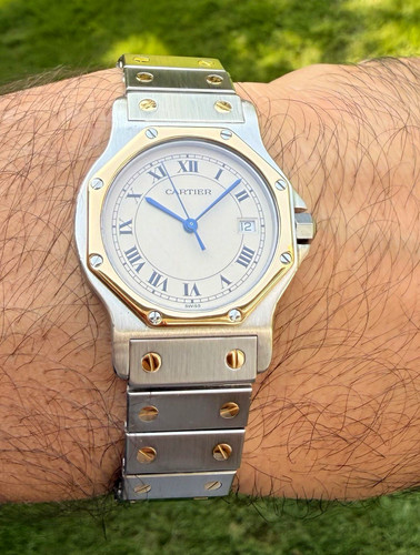 Cartier santos two tone - cartier, two-tone
