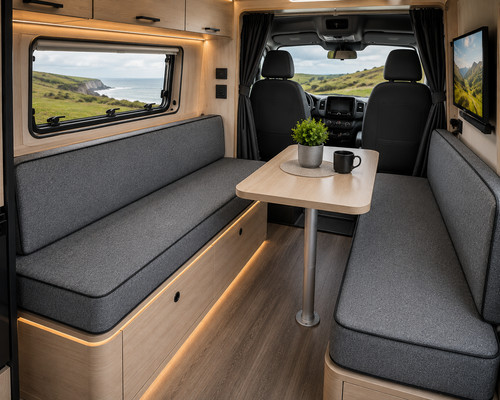 Custom campervan cushions - campervan,