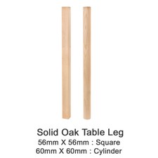Solid Euro Oak Breakfast Bar/ Worktop/ Table Support Leg with Mounting Plate