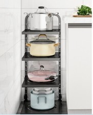Adjustable Cookware Multi Tier Saucepan Pot Organiser Rack Stand Kitchen Storage