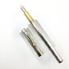 Montegrappa 402 Sterling Silver Fountain Pen 18k Gold Nib