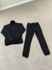 Men’s SASTA 2 Piece Thermal Undersuit Black Base Layers Size Medium