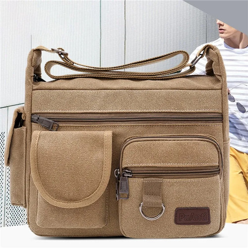 Men canvas shoulder bag casual - men,