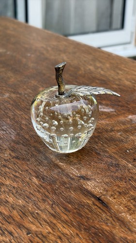 Vintage art glass apple - vintage,