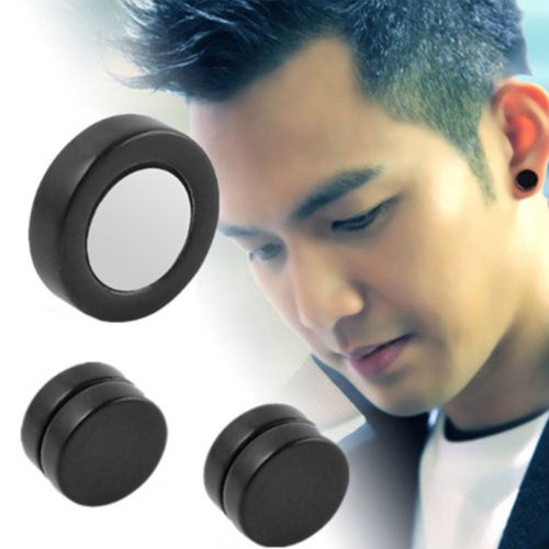 Black round magnetic clip on - magnetic,