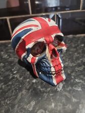 British Flag Union Skull Ornamental Head Skeleton Statue Figure Halloween