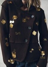 ZARA KNIT CARDIGAN WITH GOLD