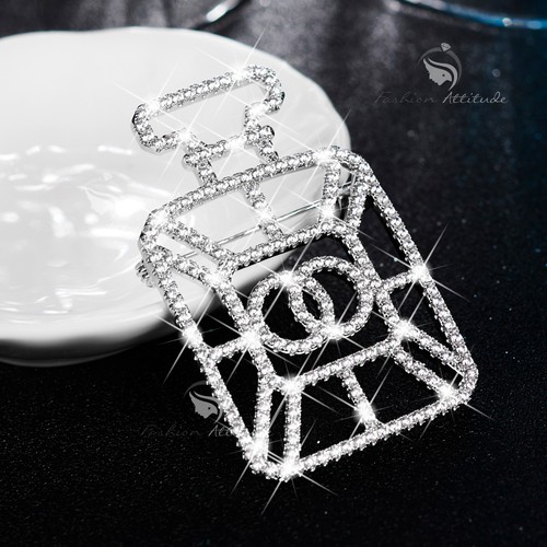 White gold made - white, swarovski