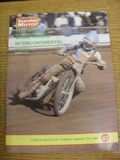 1983 speedway programme - 07/08/1983,