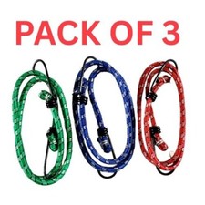 3pk Bungee Cords Elastic Hooks