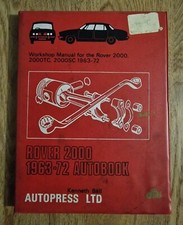 Autopress Manual Rover 2000, TC & SC 1963 to 1971