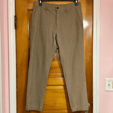 Zara Man Houndstooth Plaid Tan